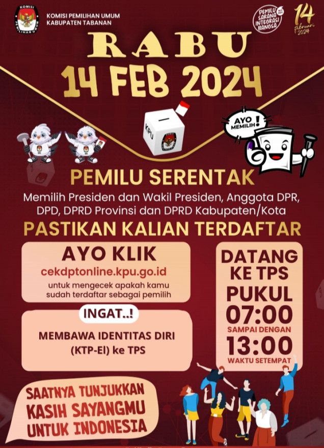 Mari Sukseskan PEMILU Serentak 2024